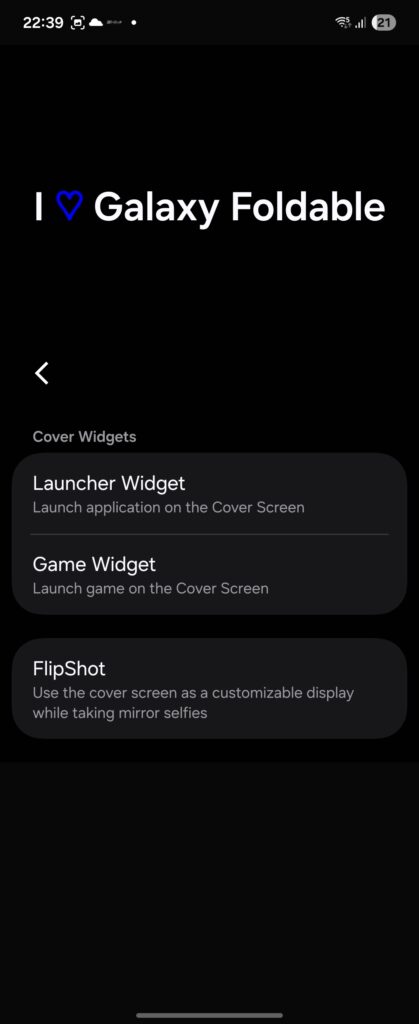 Run apps on Galaxy z flip cover screen steps