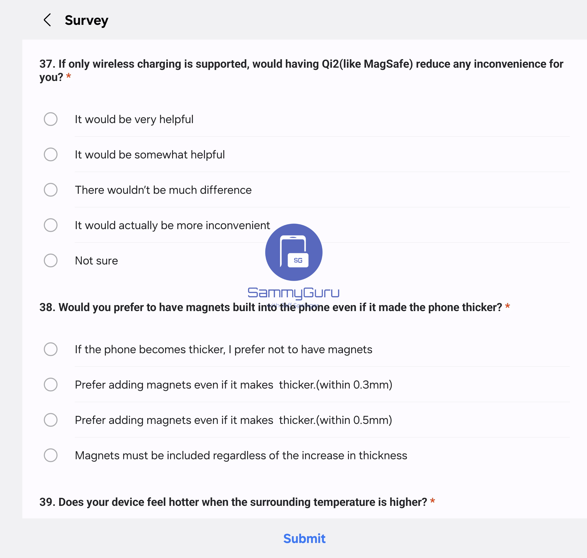 Samsung Qi2 built-in magnet