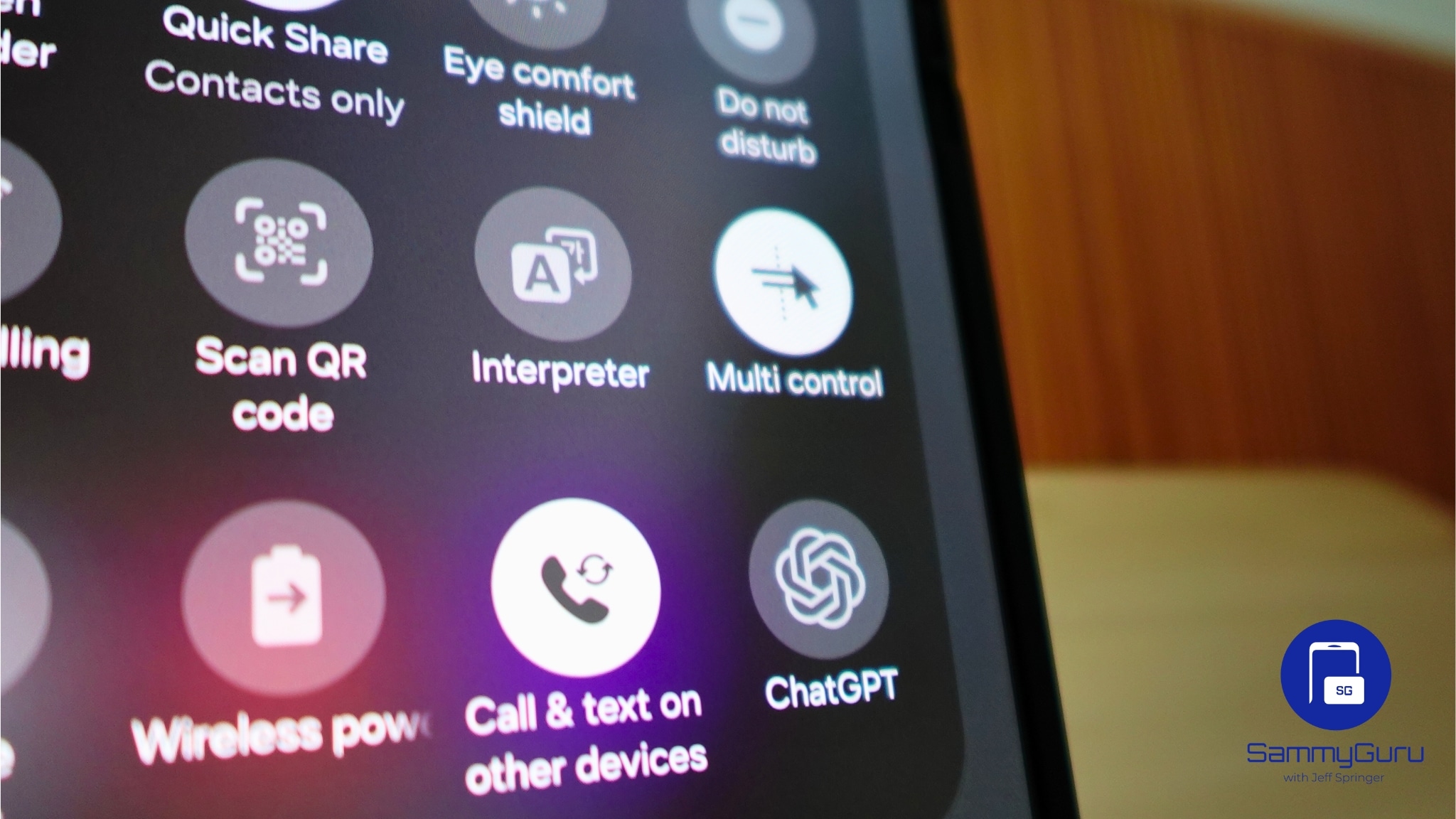 ChatGPT in Quick Settings Panel One UI 8 Z Flip 7 FE