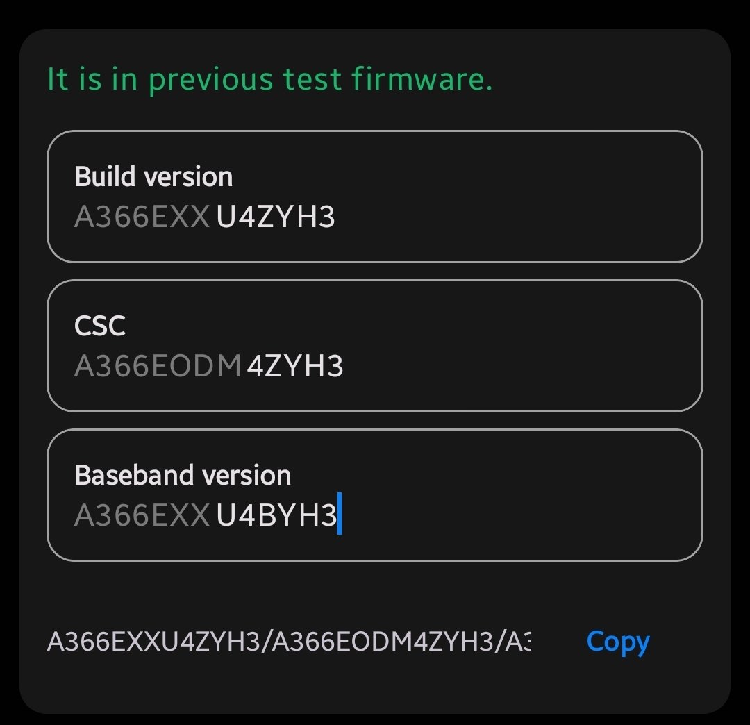 Galaxy A36 One UI 8 beta build server