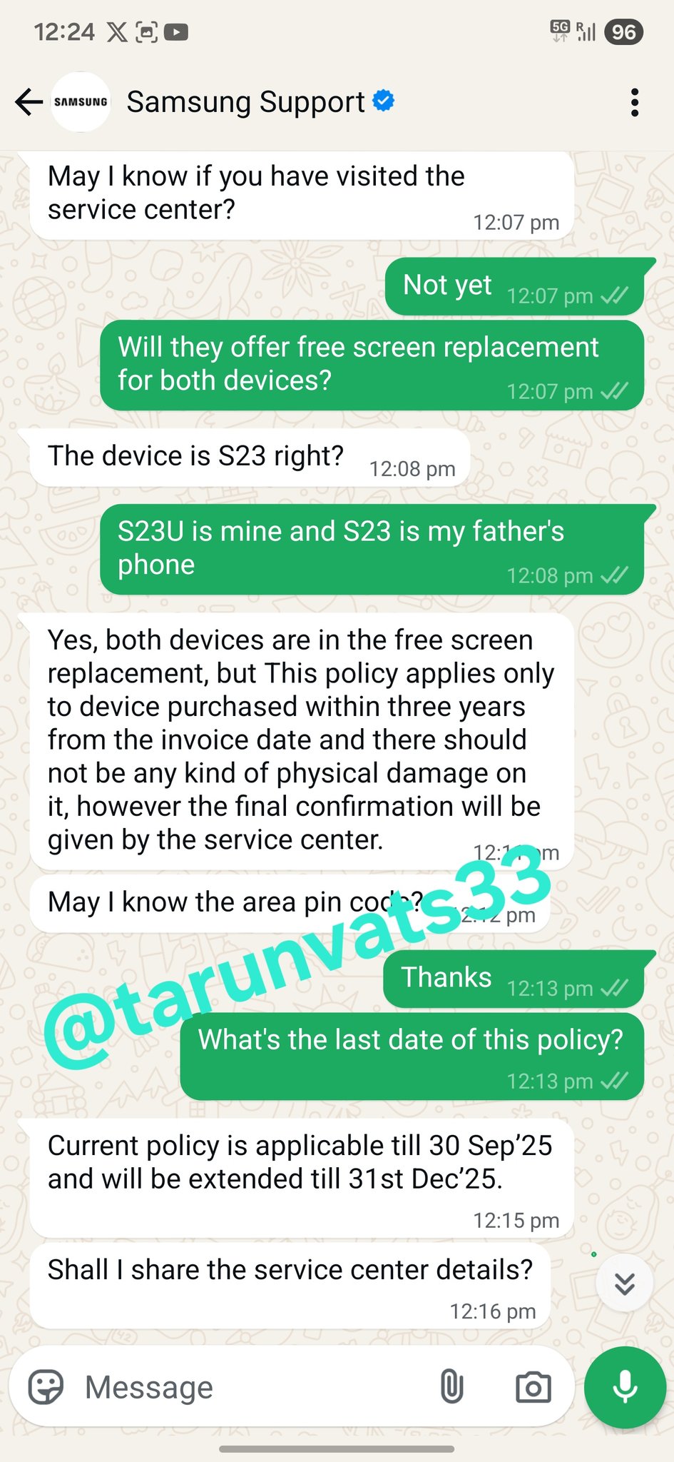 Galaxy S23 Green line Samsung India