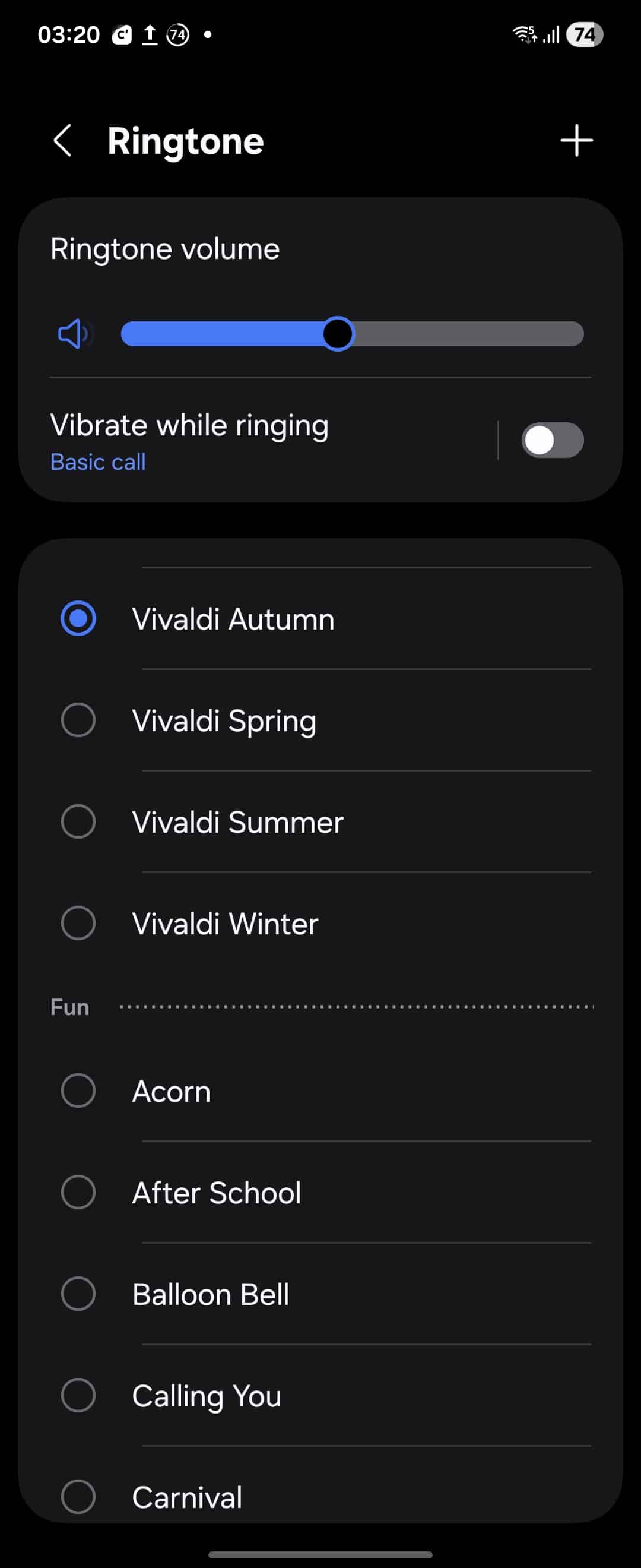 One UI 8 Vivaldi ringtones