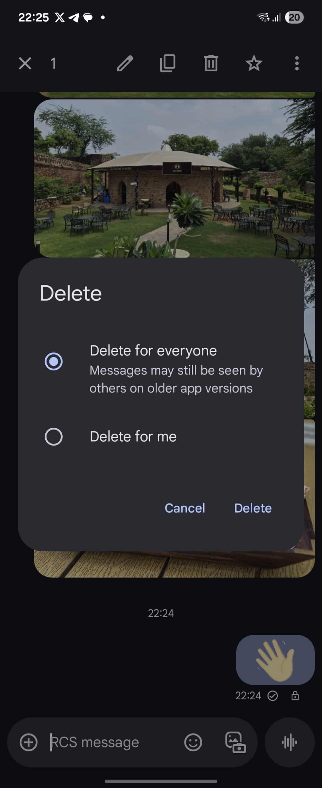 google messages delete for everyone