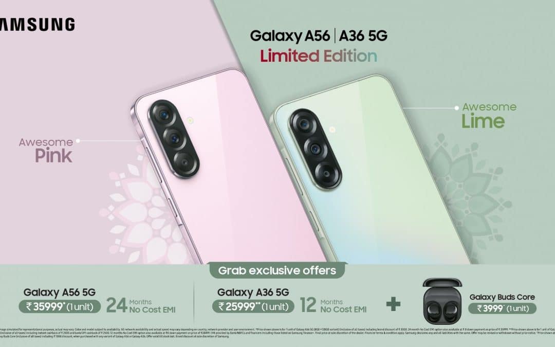 Samsung Adds Limited-Edition Colors to Galaxy A36 and A56 in India