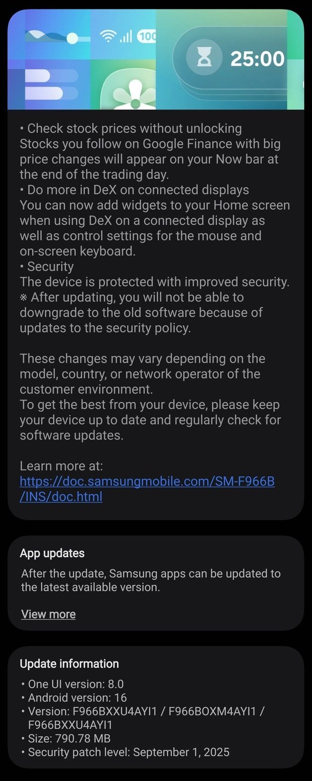 Galaxy Z Fold 7 September update india