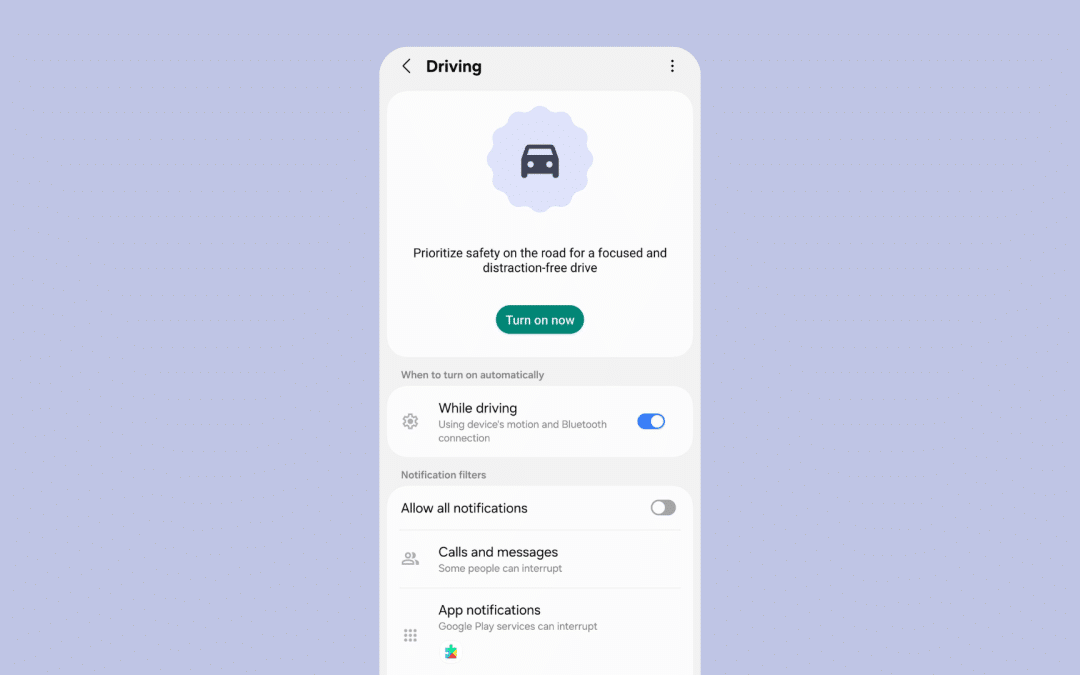 One UI 8.5 Makes Managing Driving Mode More Intuitive