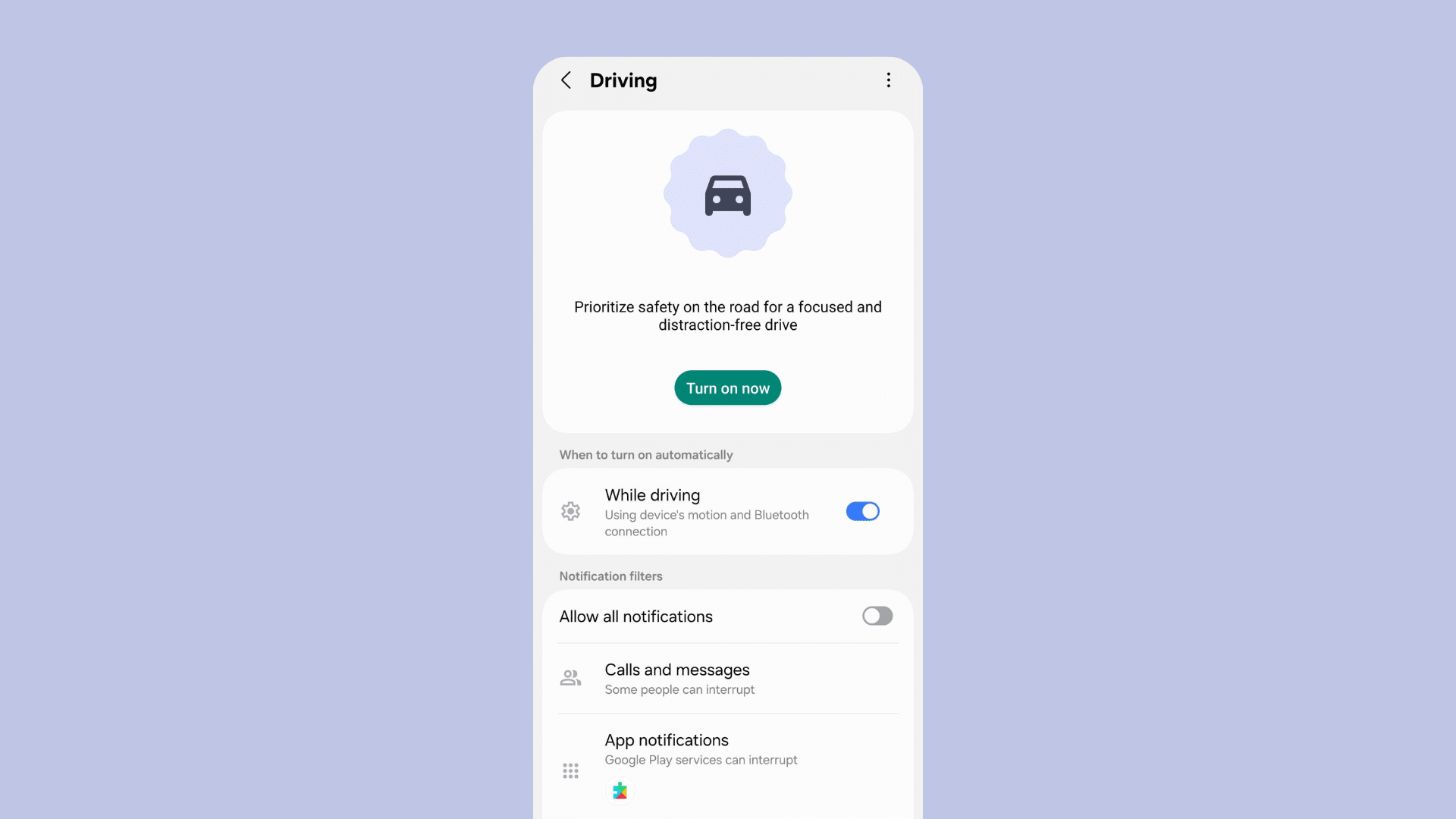 One UI 8.5 Drive Mode hero