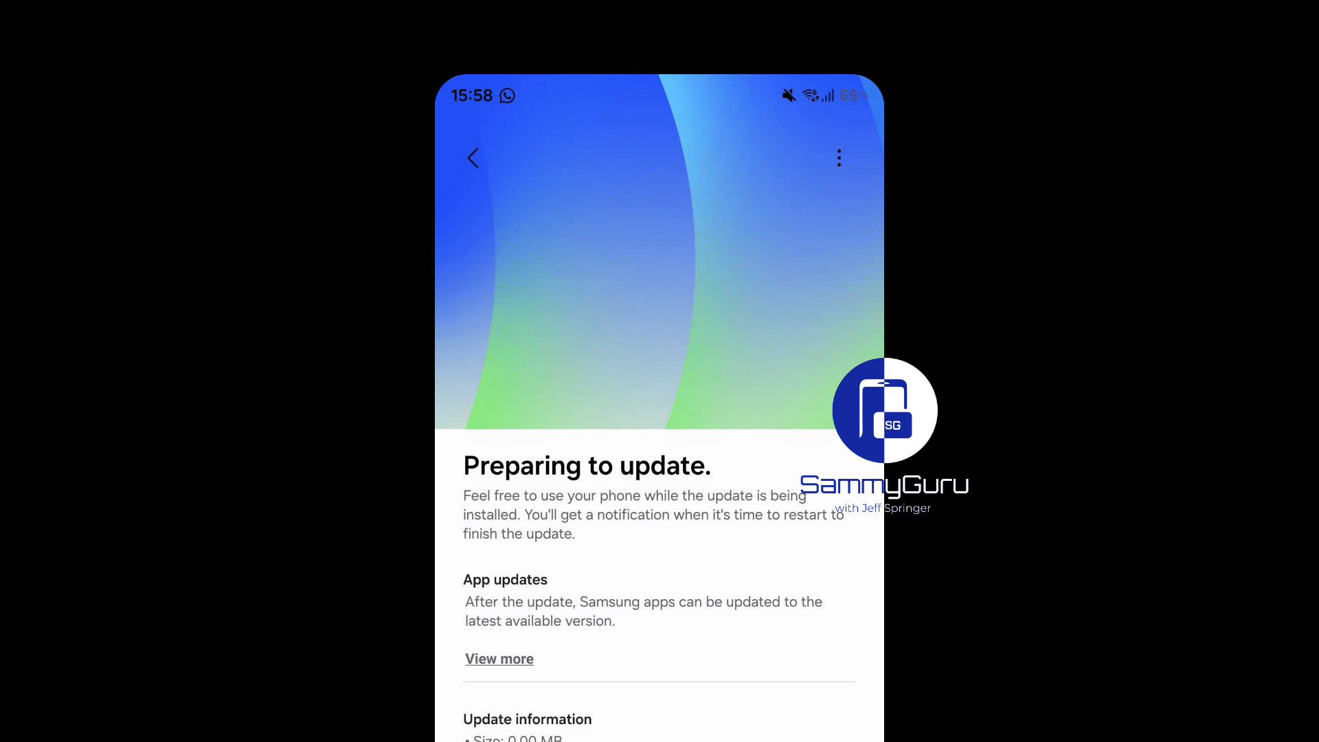 One UI 8.5 software update screen hero