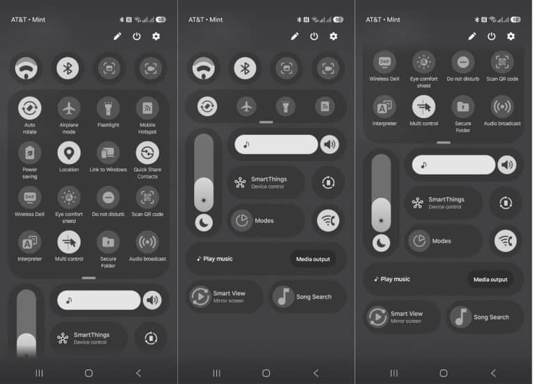 Quick Panel One UI 8.5