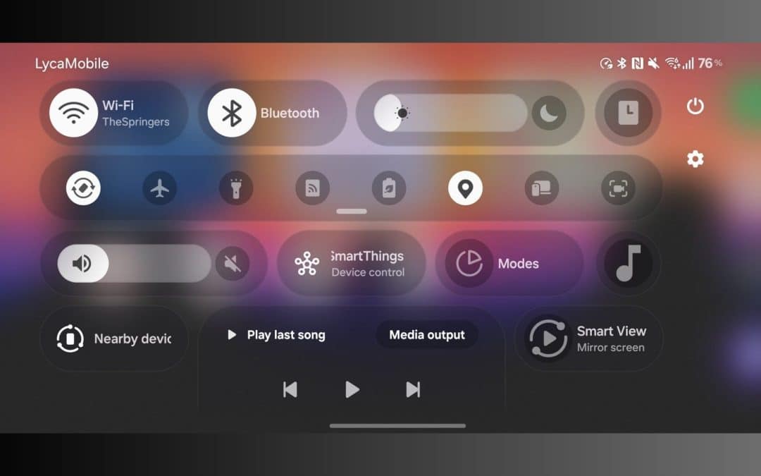 Check Out One UI 8.5’s Quick Panel in Landscape Mode