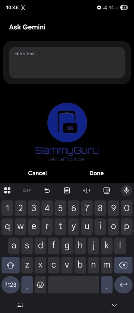 Ask Gemini Routines action