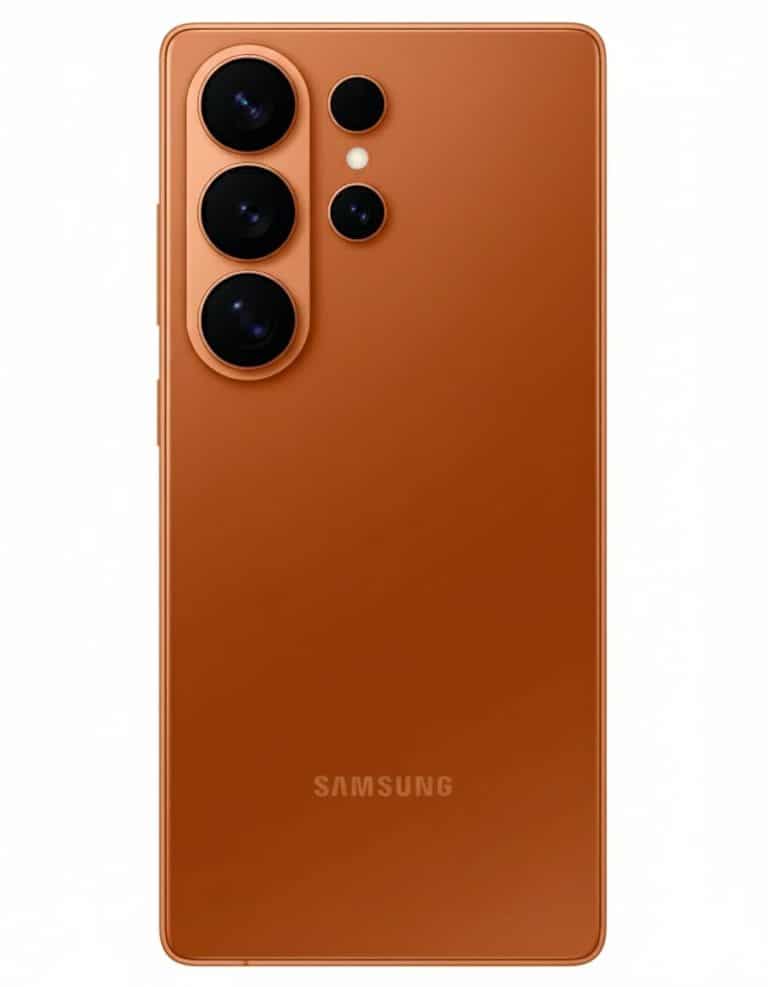Galaxy S26 Ultra render in Cosmic Orange