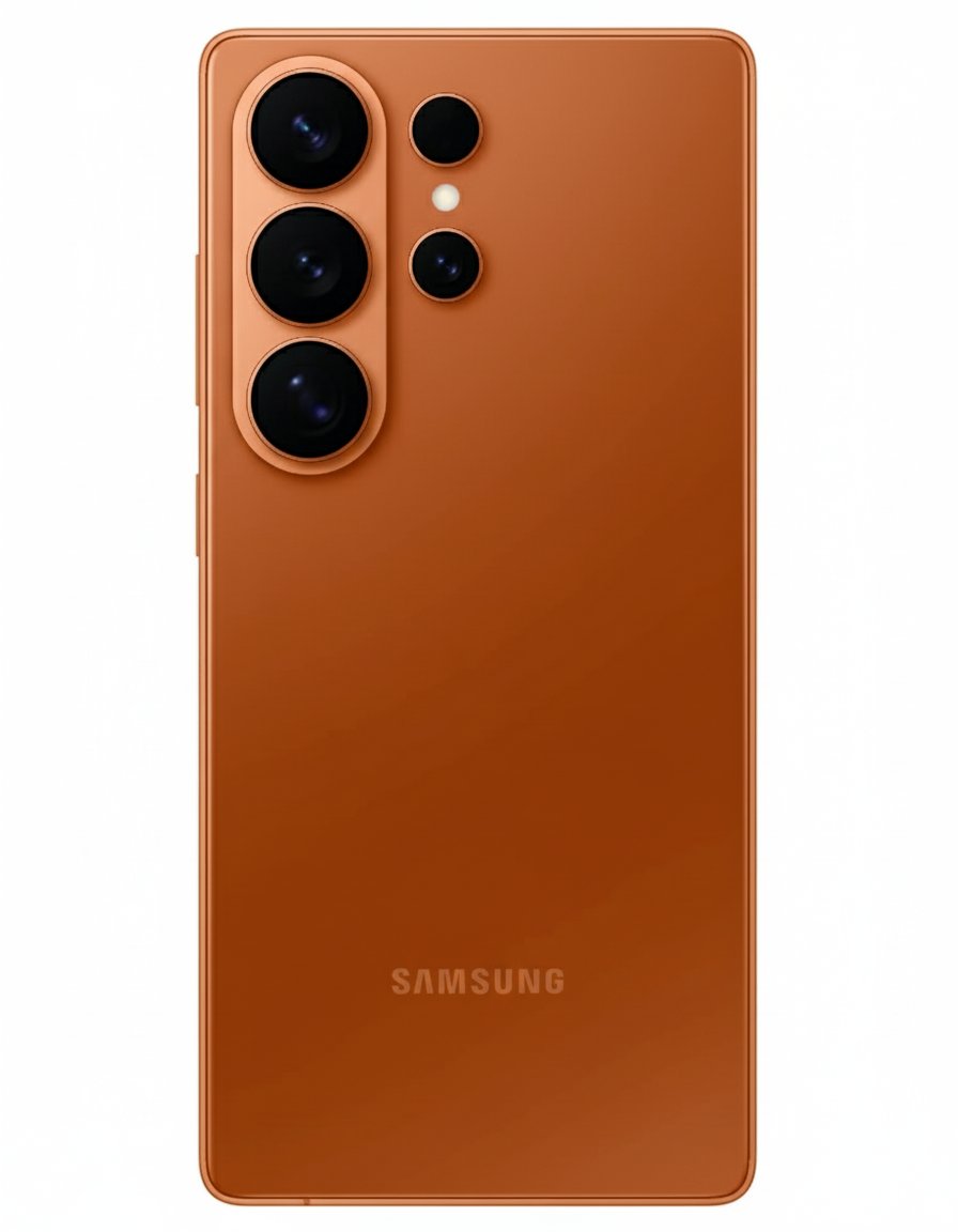 Galaxy S26 Ultra render in Cosmic Orange