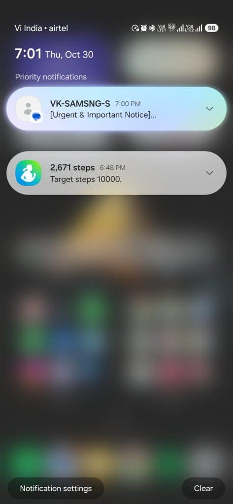 One UI 8.5 Priority Notifications