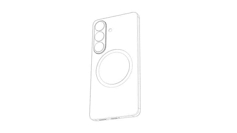 Galaxy S26 sketch leak Qi2