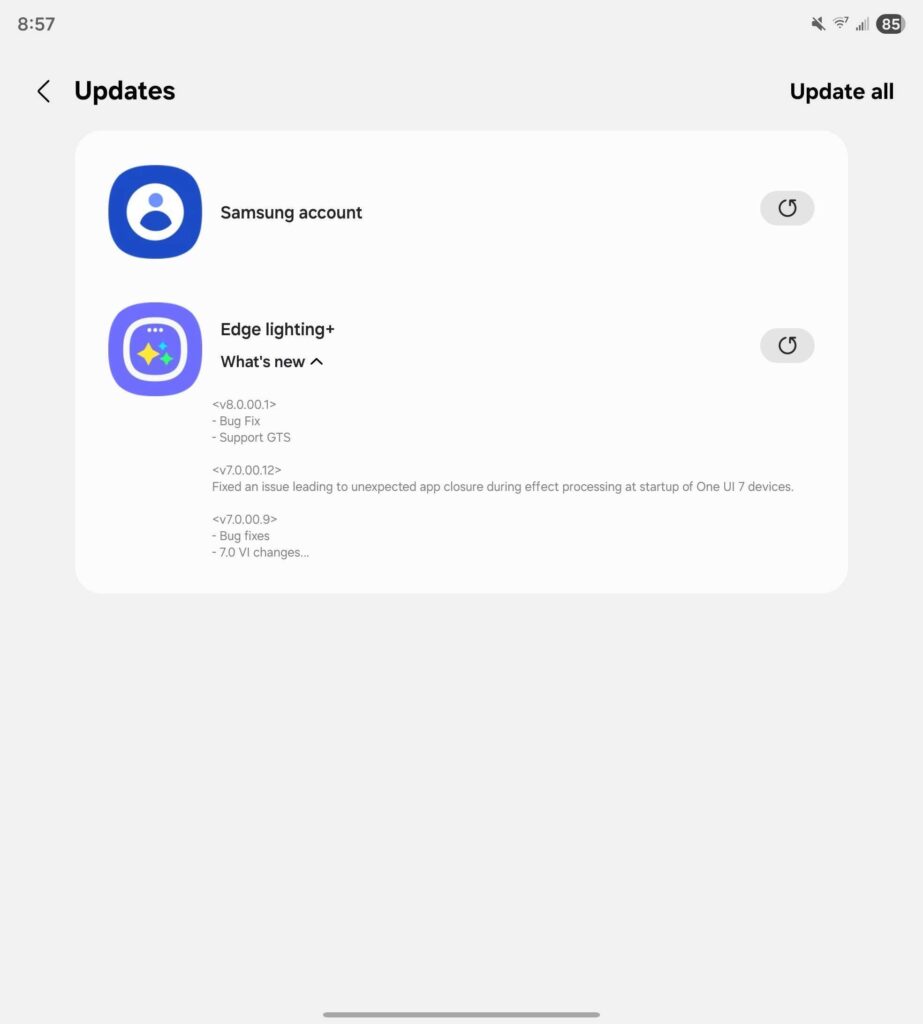 Edge lighting+ Galaxy to Share