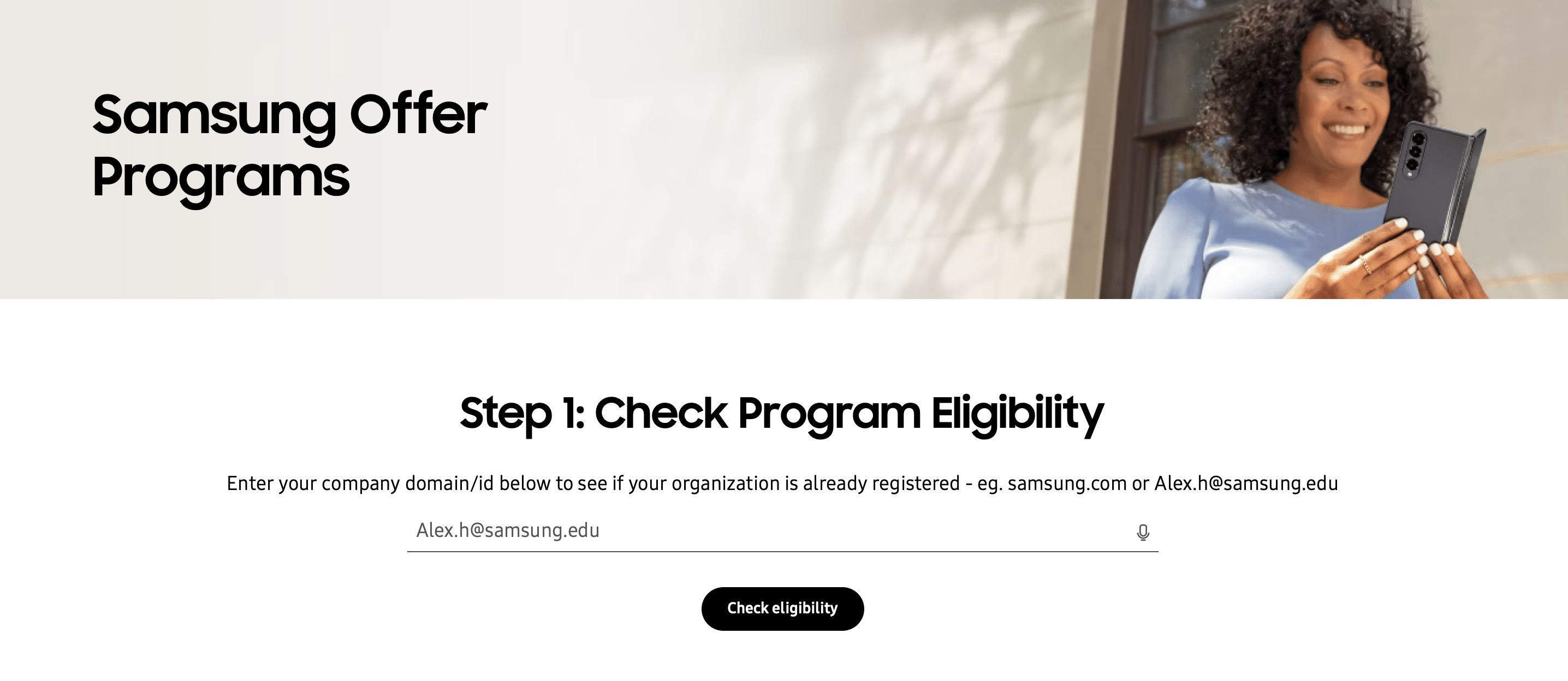 Samsung offers program