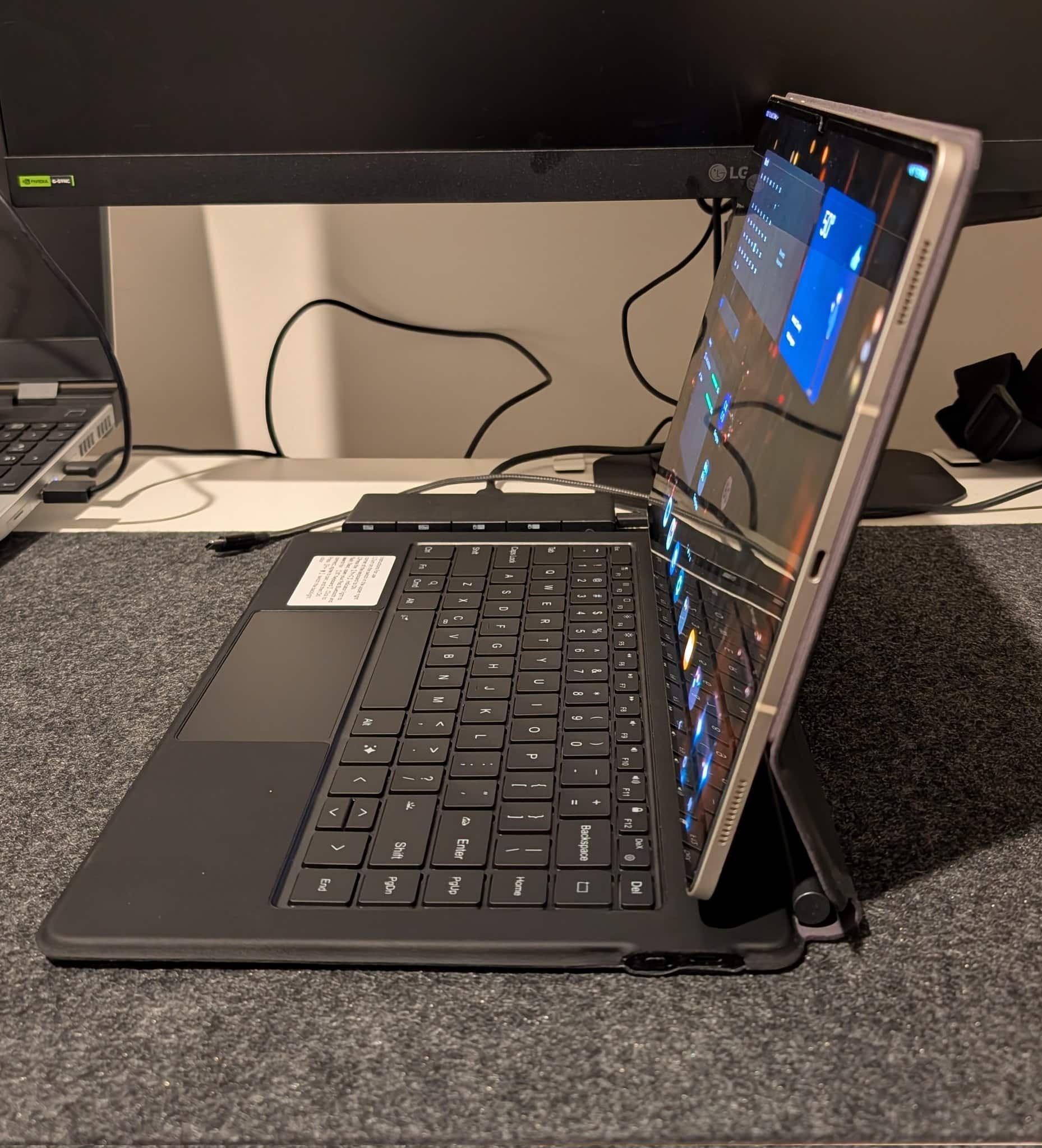 Galaxy Tab S9 Ultra 3rd Party Magic Keyboard | Side Profile