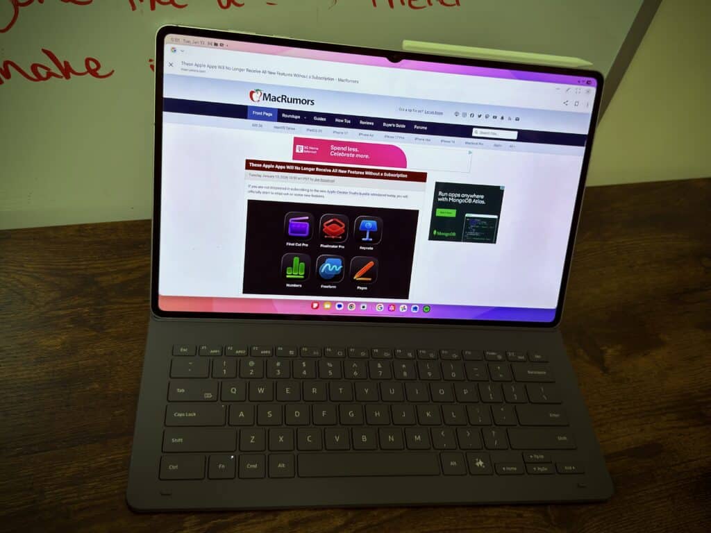 Galaxy Tab S11 Ultra w/Book Cover Keyboard