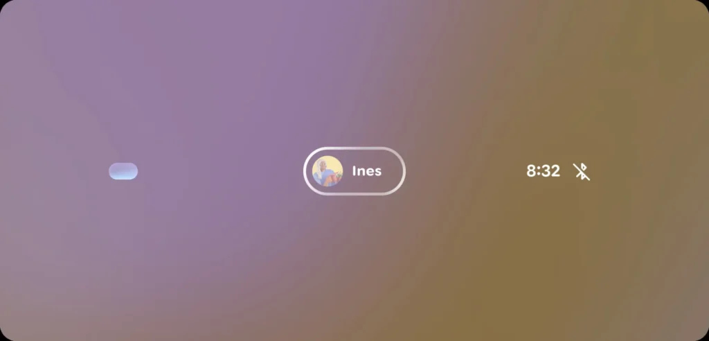 Android XR Glasses System Bar