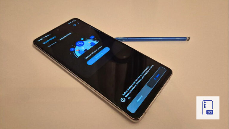 Samsung Quick Share sharing screen
