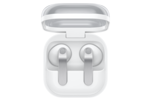 Galaxy Buds 4 with case open