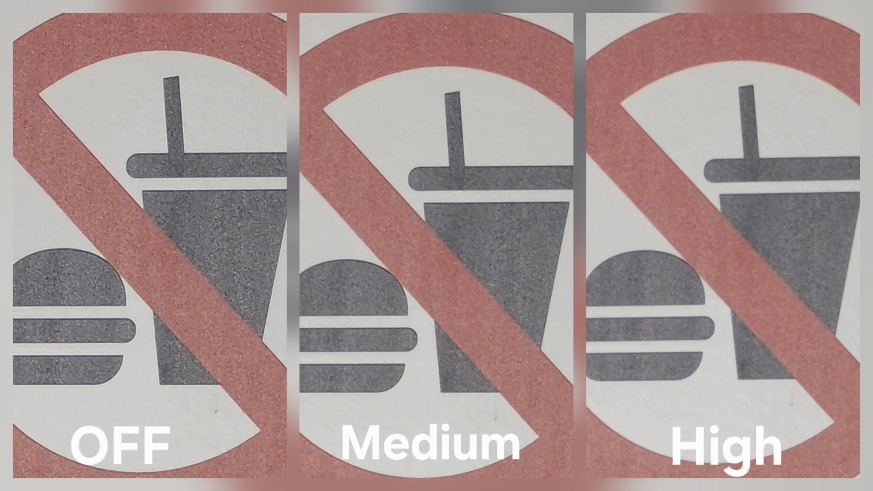 OFF vs Medium vs. High