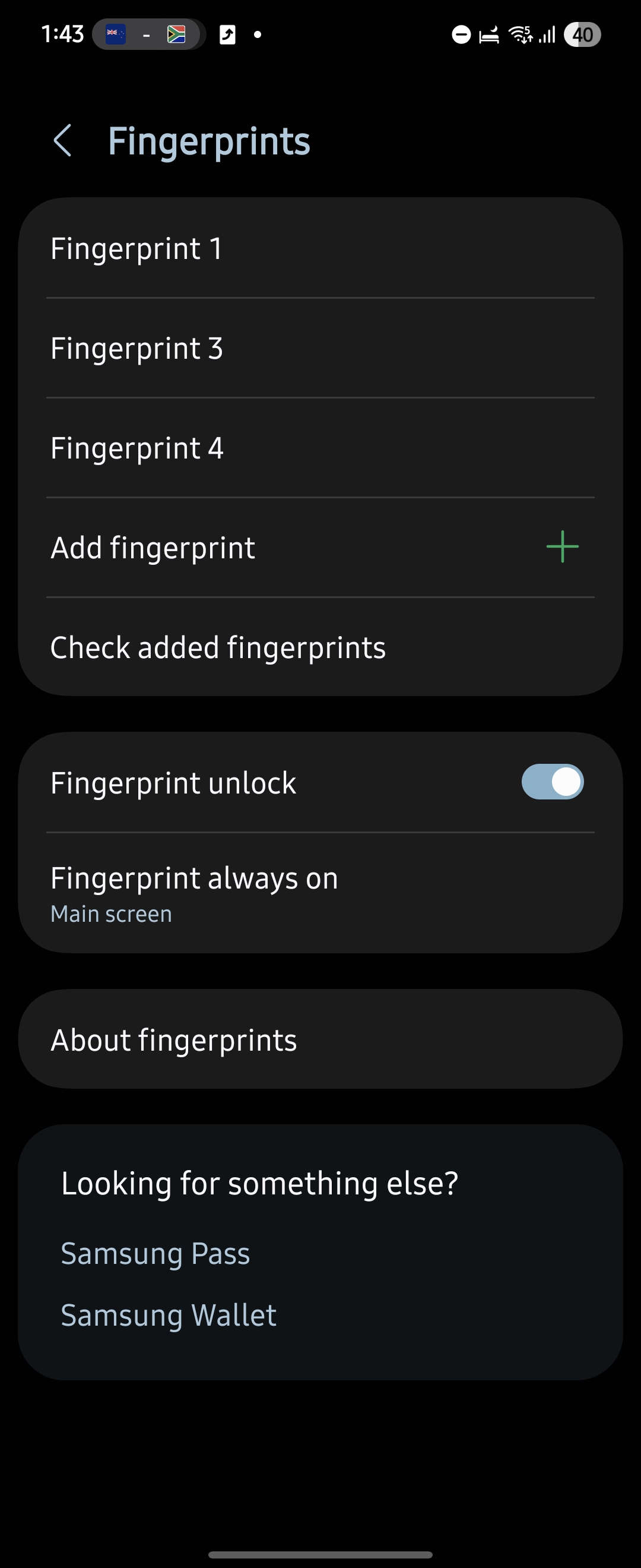 steps to improve fingerprint accuracy One UI 8 Galaxy Z Flip 7 FE