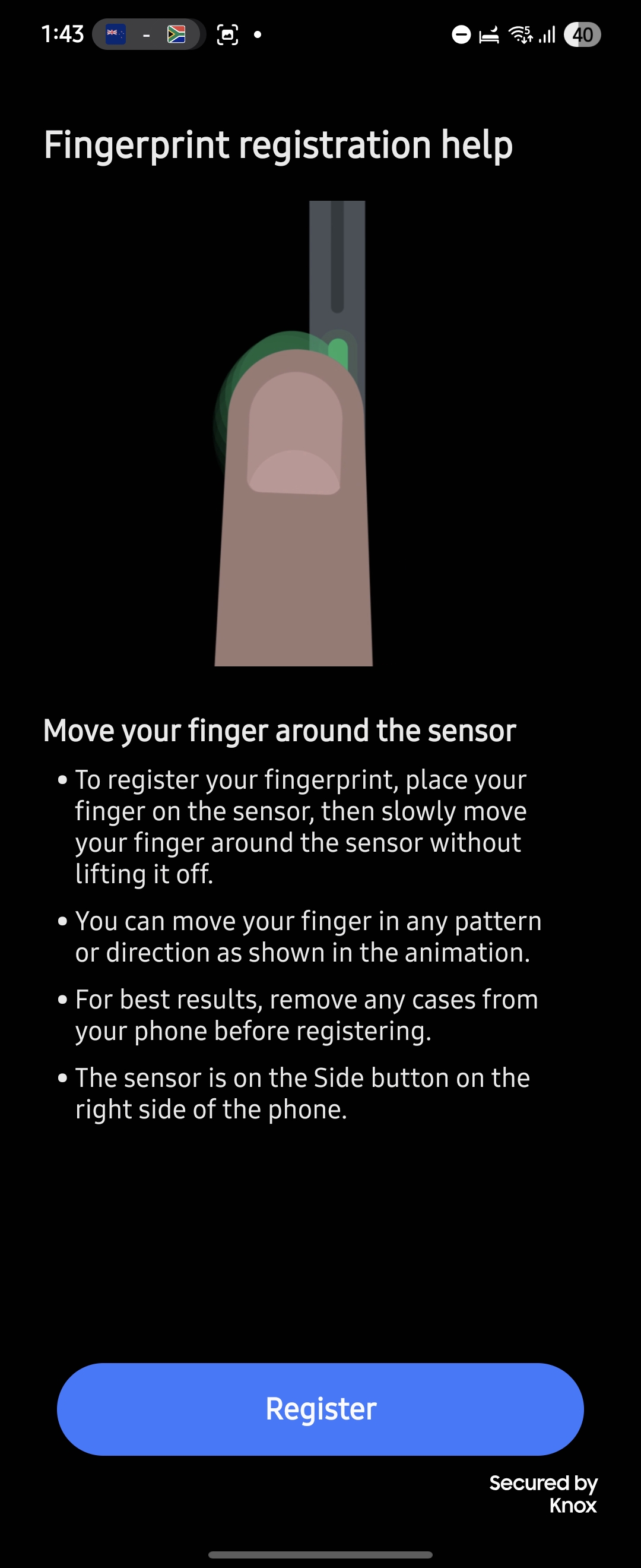 steps to improve fingerprint accuracy One UI 8 Galaxy Z Flip 7 FE